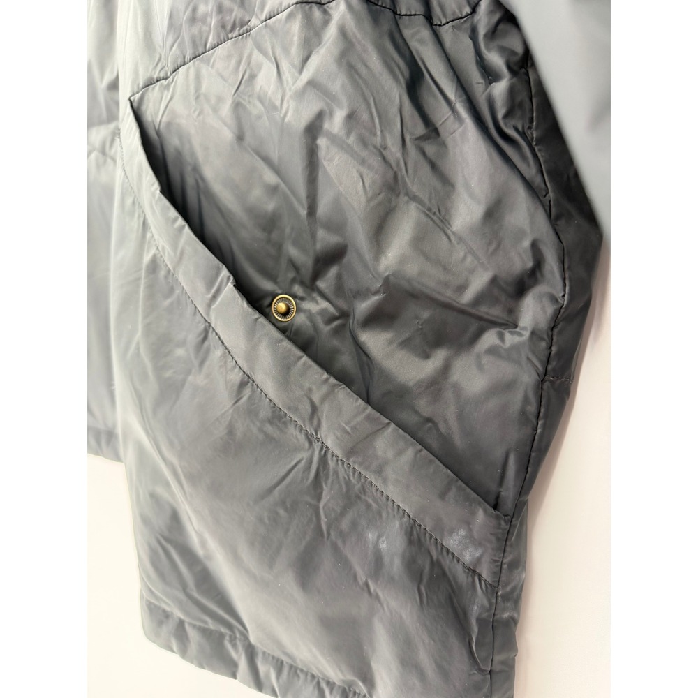 Madewell Womens Black Hooded Puffer Jacket Chevron Quilted Coat XL MA301 FA20 - Picture 4 of 16
